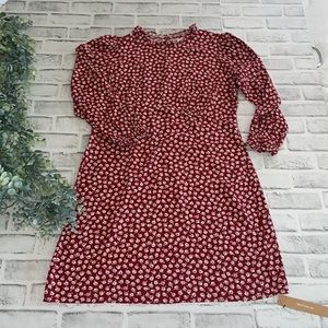 Reformation Red Floral Leora Dress